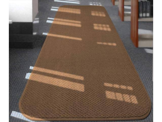 Toffee Brown 22 ft. x 27 in. Skid-Resistant Carpet Runner M789763