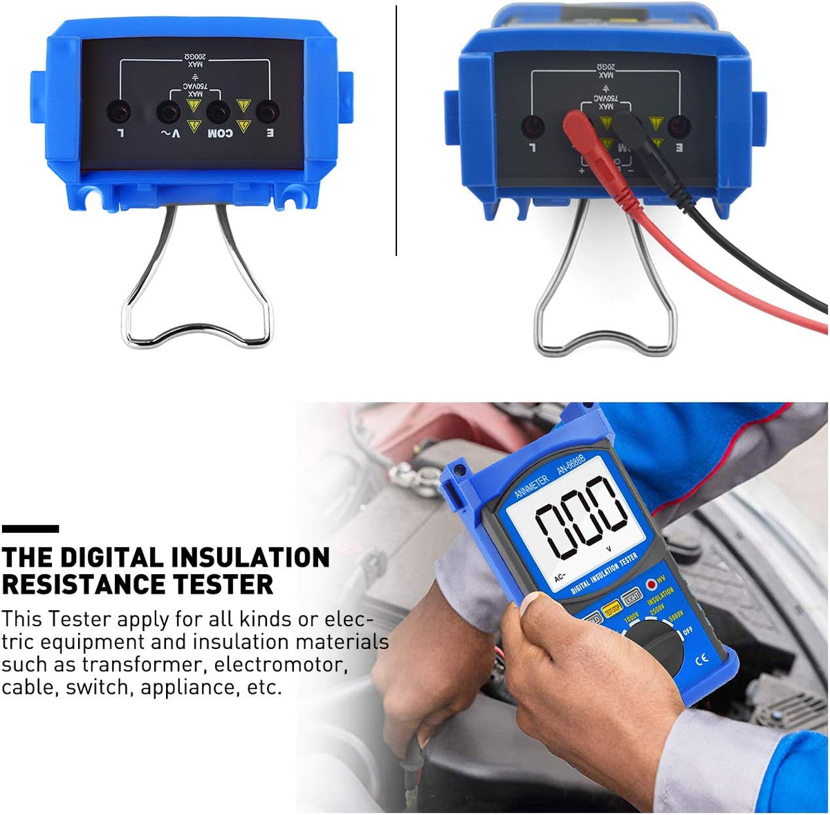 Digital Insulation Resistance Tester 5000V 200G ohms Auto Ranging Voltmeter N80824