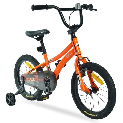 16 Inch Kids Bike with Training Wheels Orange R475