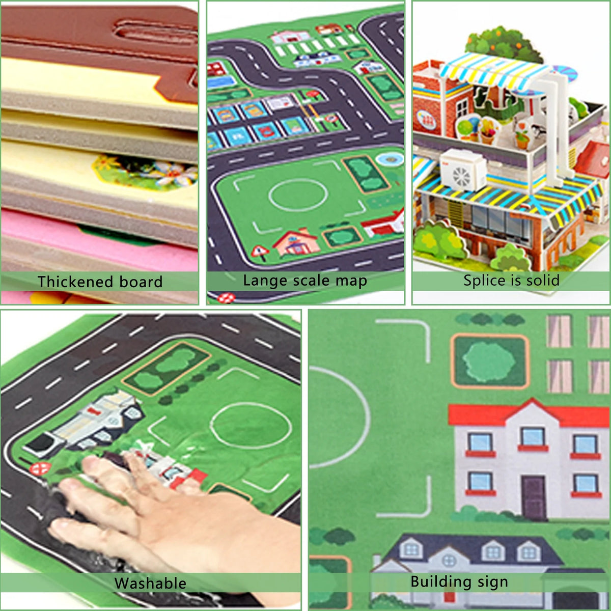 Building Blocks Set with 5 Toy Cars R6887