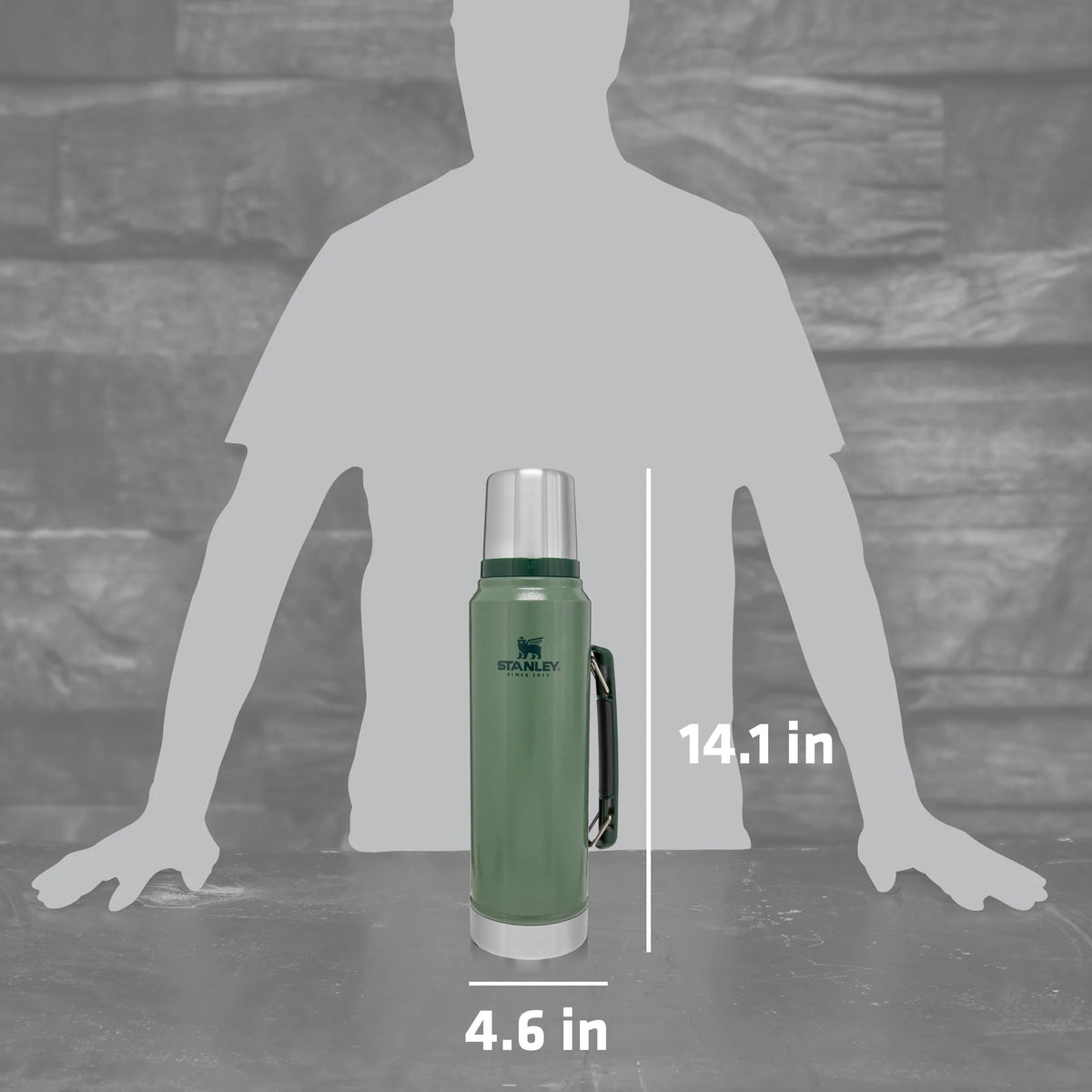 Stainless Steel Vacuum Insulated Thermos Bottle 1.1 qt N132