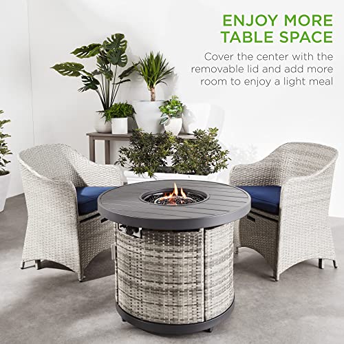 32in Round Gas Fire Pit Table X635