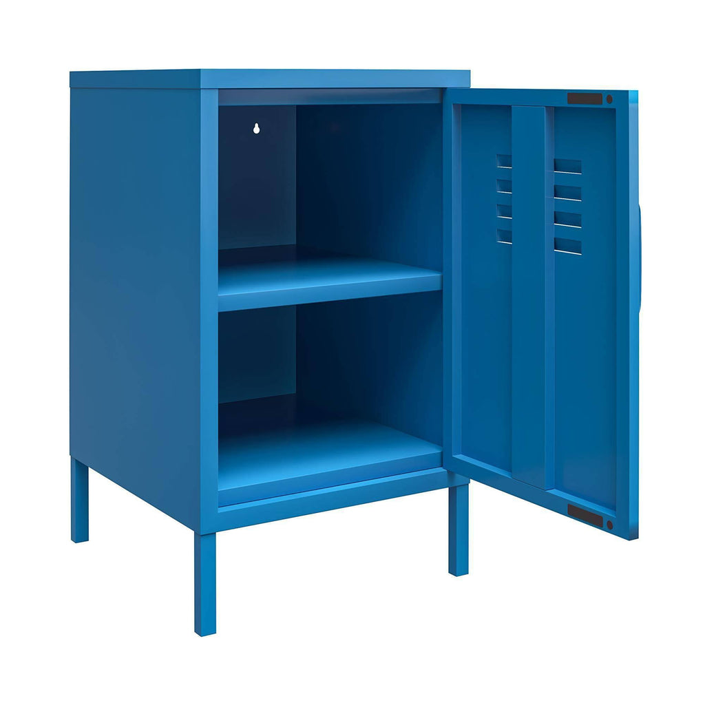 Blue Metal Locker End Table J2827