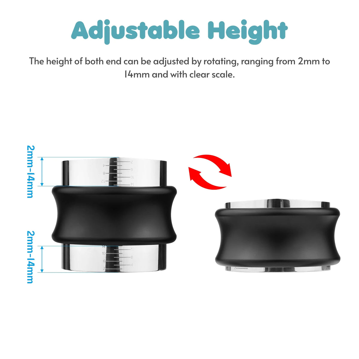 Dual Head Stainless Steel Coffee Distributor and Tamper R73773