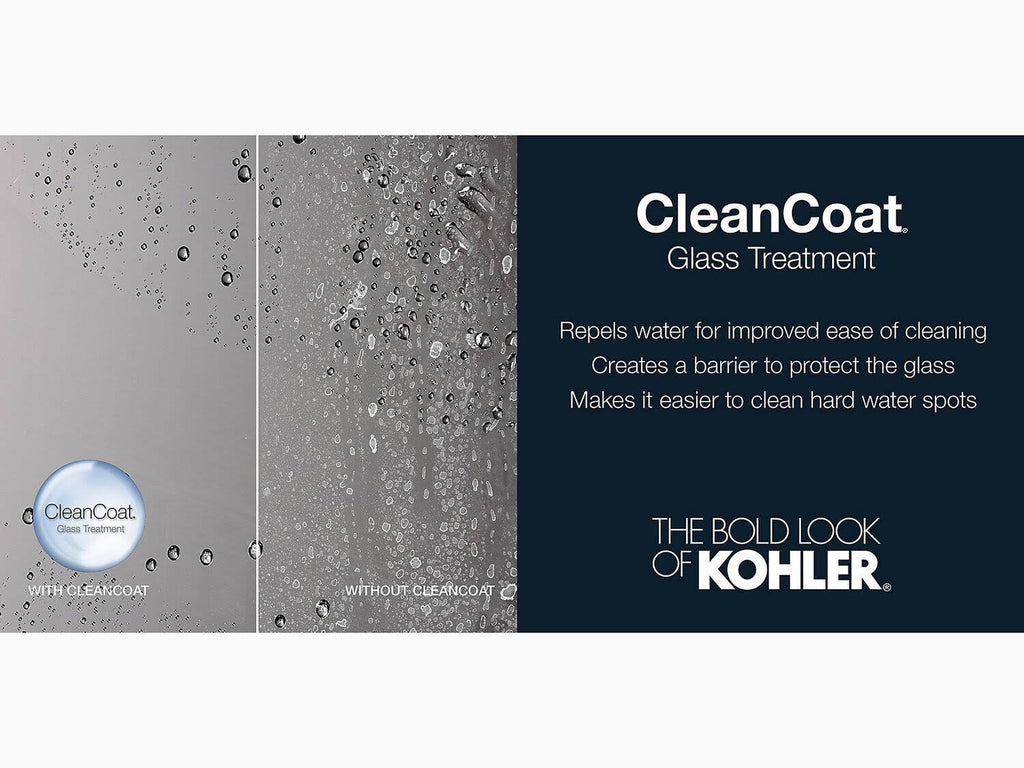 Sliding Bath Door with Crystal Clear Glass T85001