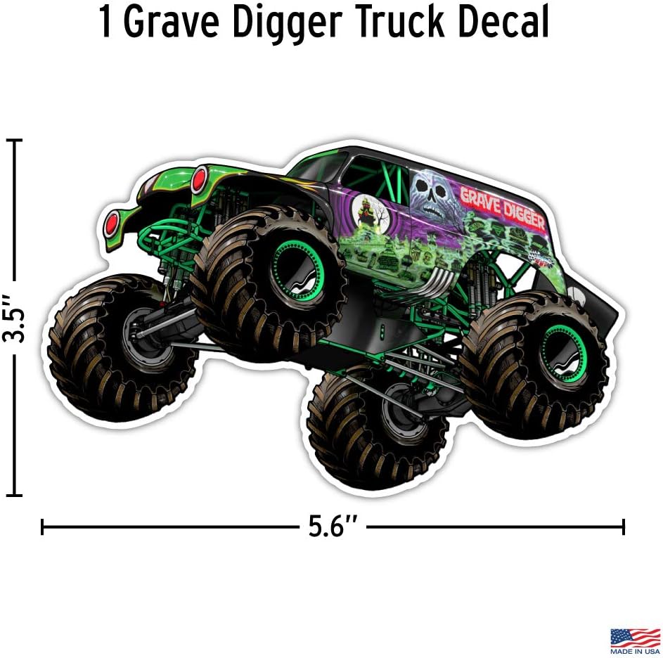 Set of 2 Vinyl Monster Truck Decals H63966