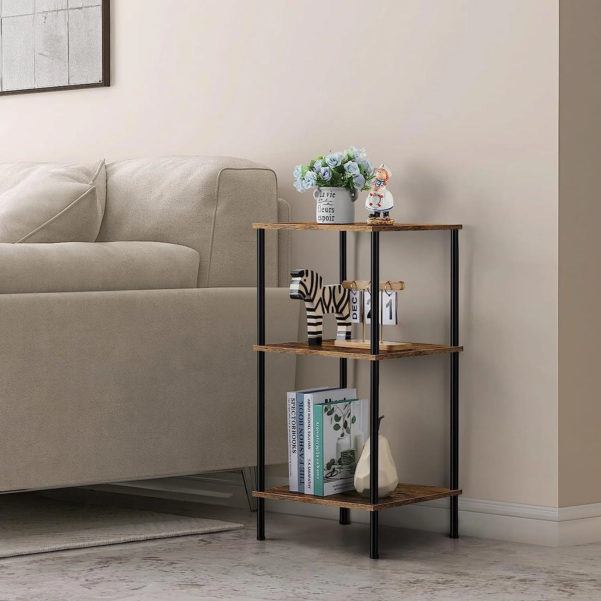 Brown 3-Tier End Table X694
