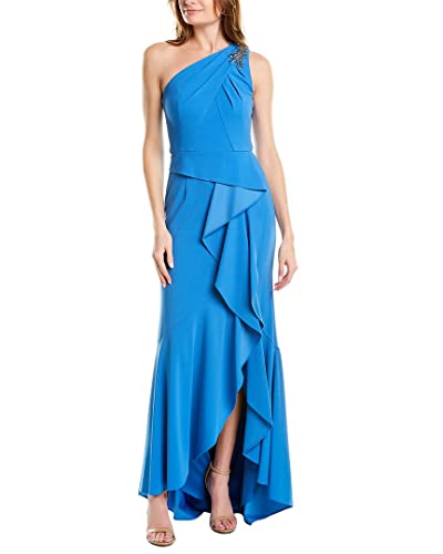 One Shoulder Crepe Gown Z719
