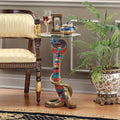 Egyptian Cobra Goddess Glass-Topped Table W406807