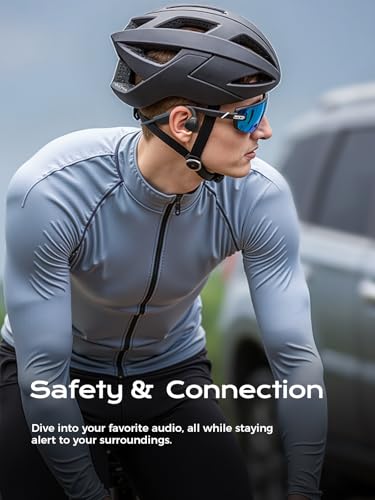 Bone Conduction Bluetooth 5.3 Headphones with Mic, IPX7 Waterproof A233