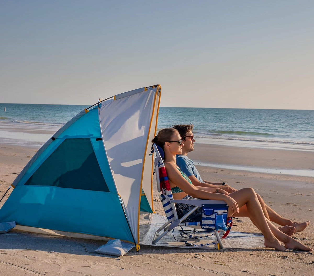 2-3 Person Portable Beach Tent UPF 50+ Sun Shade Canopy X9334