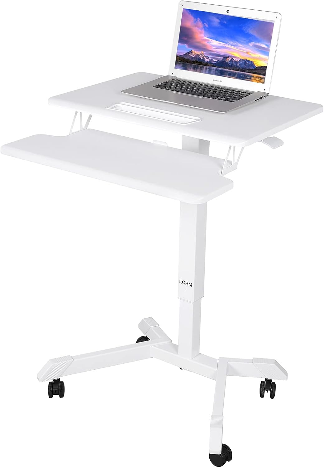 Height Adjustable Rolling Desk with Keyboard O9406