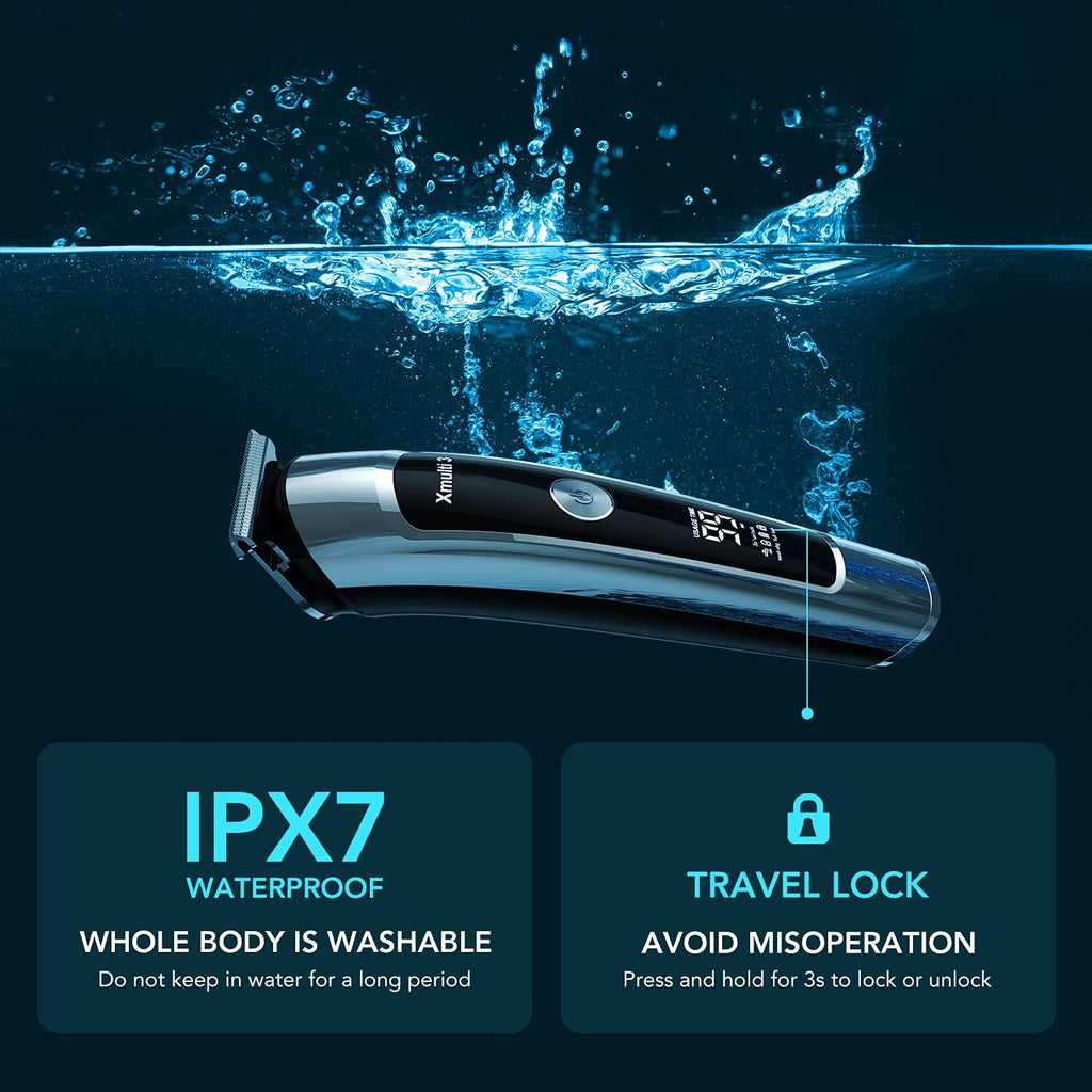 Electric Beard Trimmer, All-in-1 Multi-Grooming Hair Trimmer Kit, Cordless Clippers with Waterproof Y313808