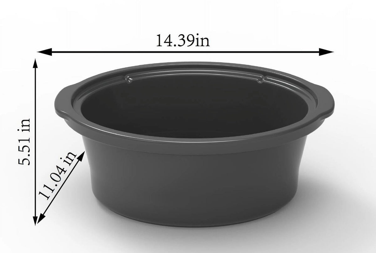 6 Quart Oval Slow Cooker Stainless Steel Glass Lid C7647