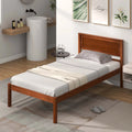 Twin Size Wooden Platform Bed Frame with Headboard O68463