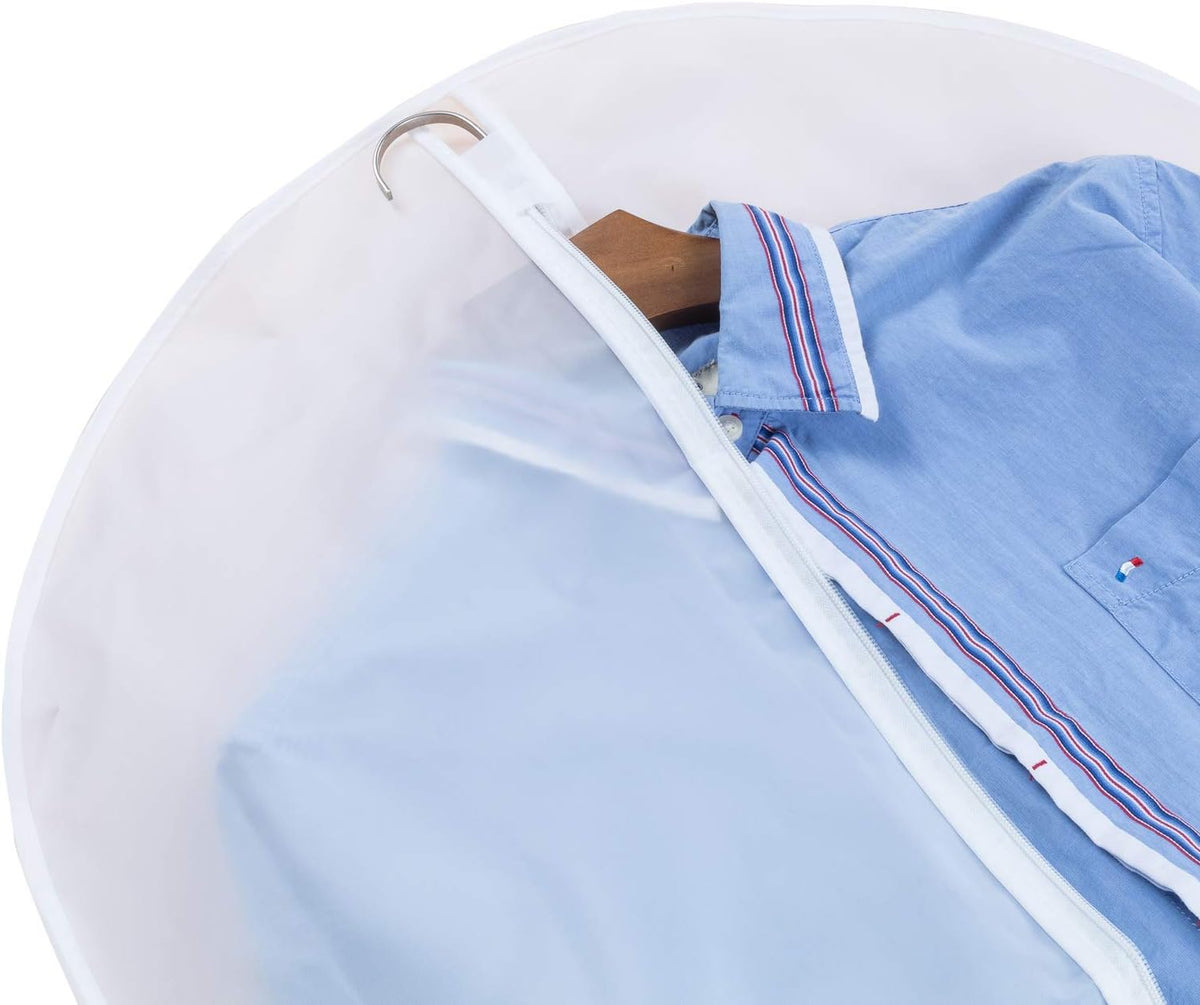 24'' x 48'' Set of 12 Clear Plastic Garment Bags with Zipper L71691