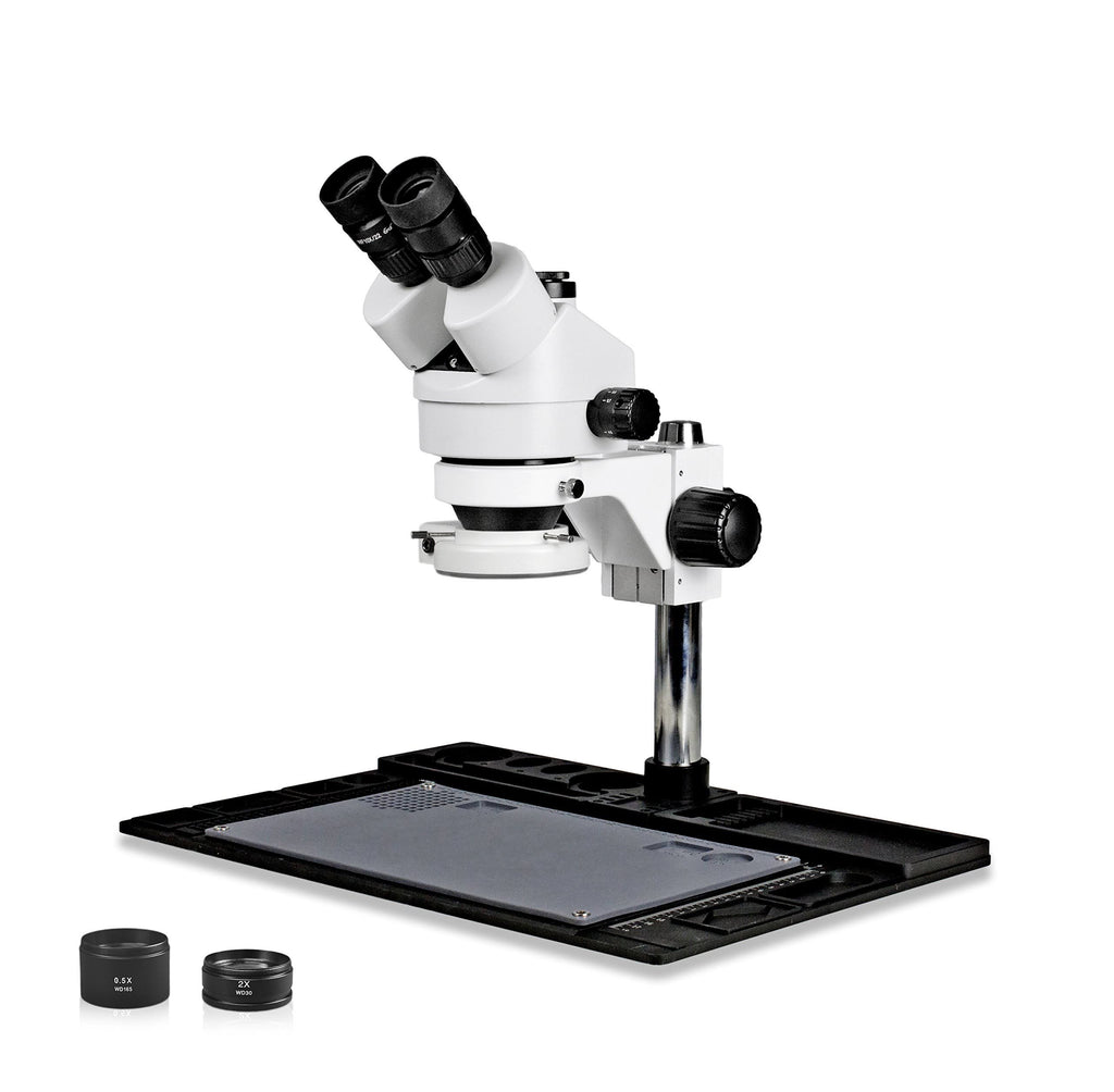 Trinocular Stereo Zoom 7X-45X Microscope with Barlow Lens P587867