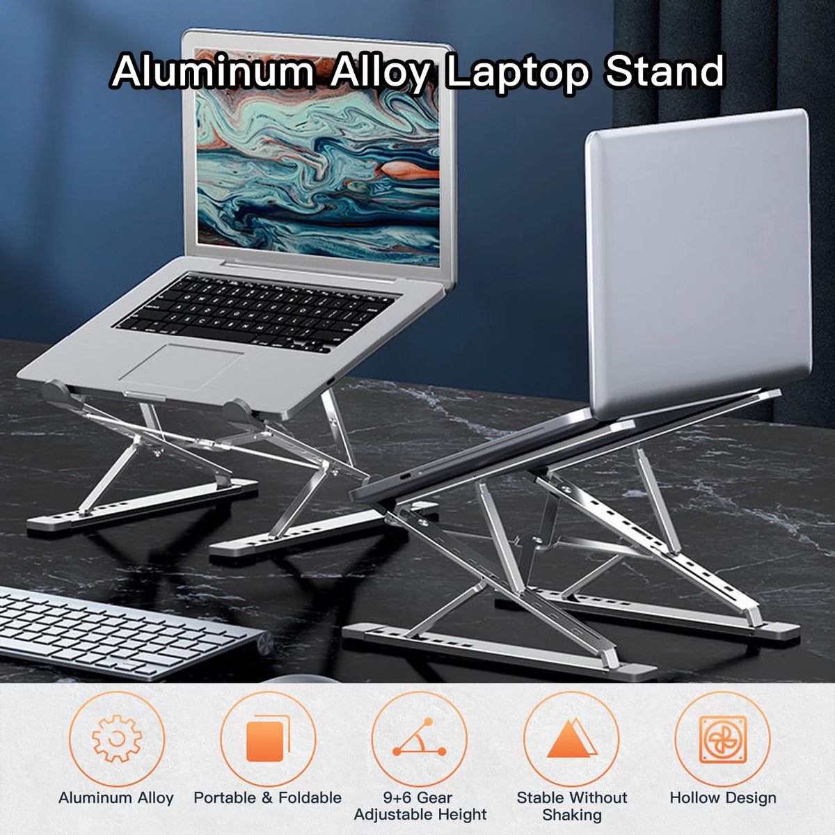Portable Aluminum Laptop Stand Foldable K24366