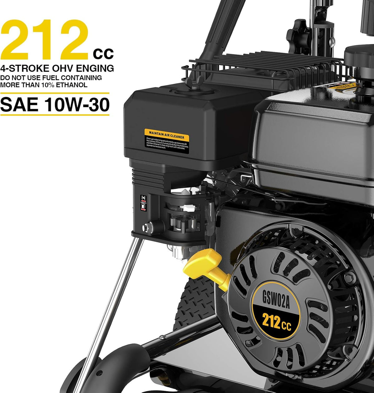 3500PSI Gas Pressure Washer 2.6GPM 212CC Power Washer with 50FT Hose and 5 Adjustable Nozzles K32035