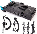 V-Mount Lock Battery Plate Power Supply Splitter Adapter with 15mm Rod Clamp V333770