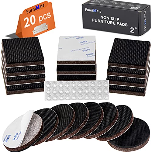 20 Pieces 2" Self Adhesive Furniture Pads with 30 Bumper Pads F35114