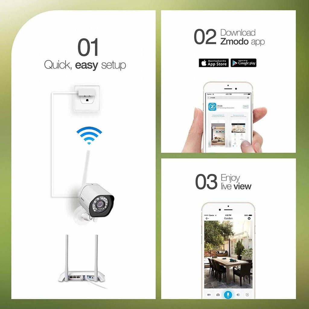 2 Pack 720p HD Outdoor Security Cameras G976312