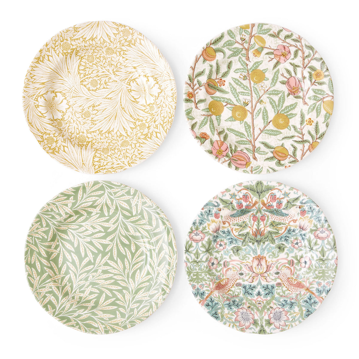 Multicolored Luncheon Plate Set of 4 S8061