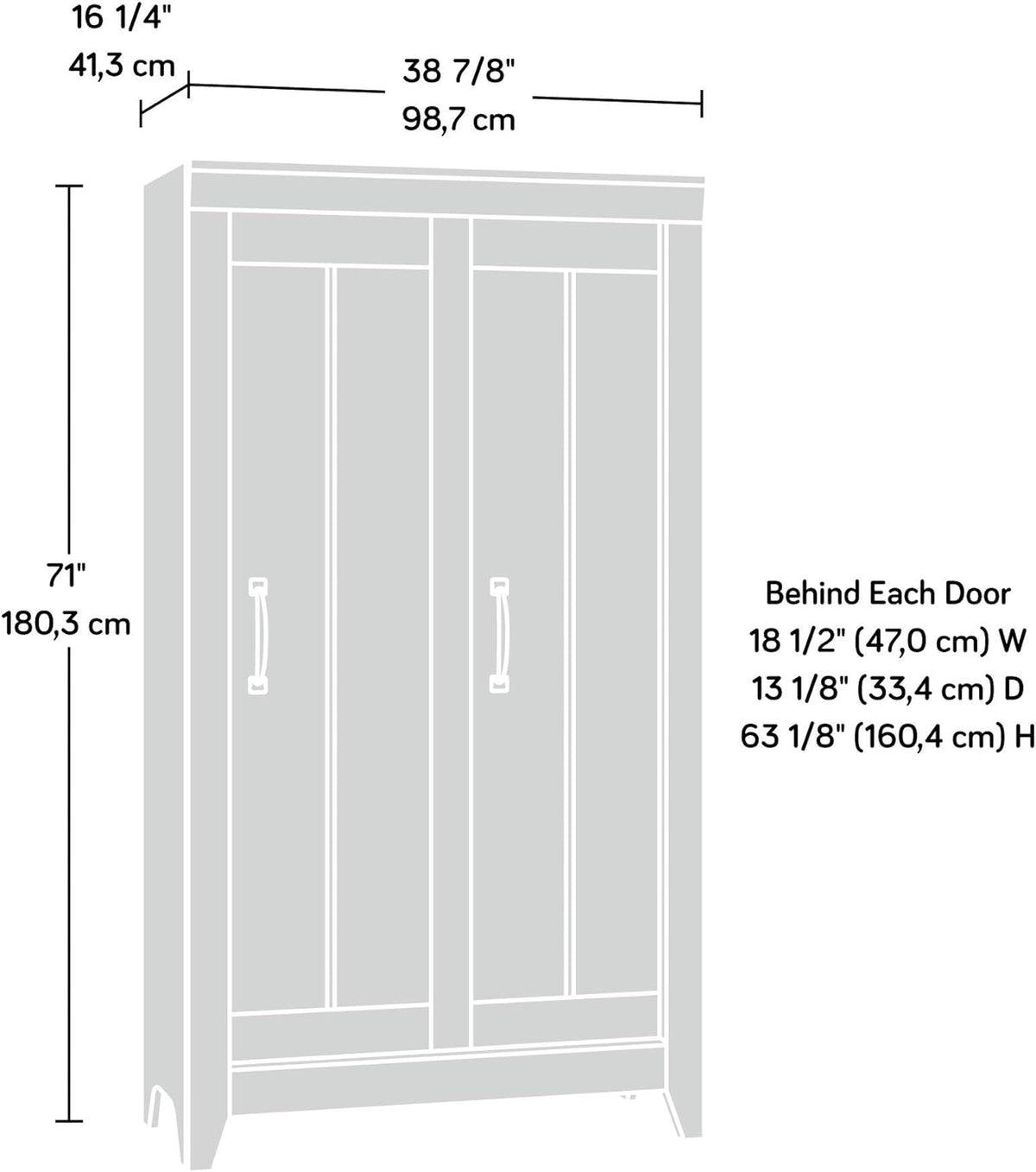 Wide Storage Cabinet H2638