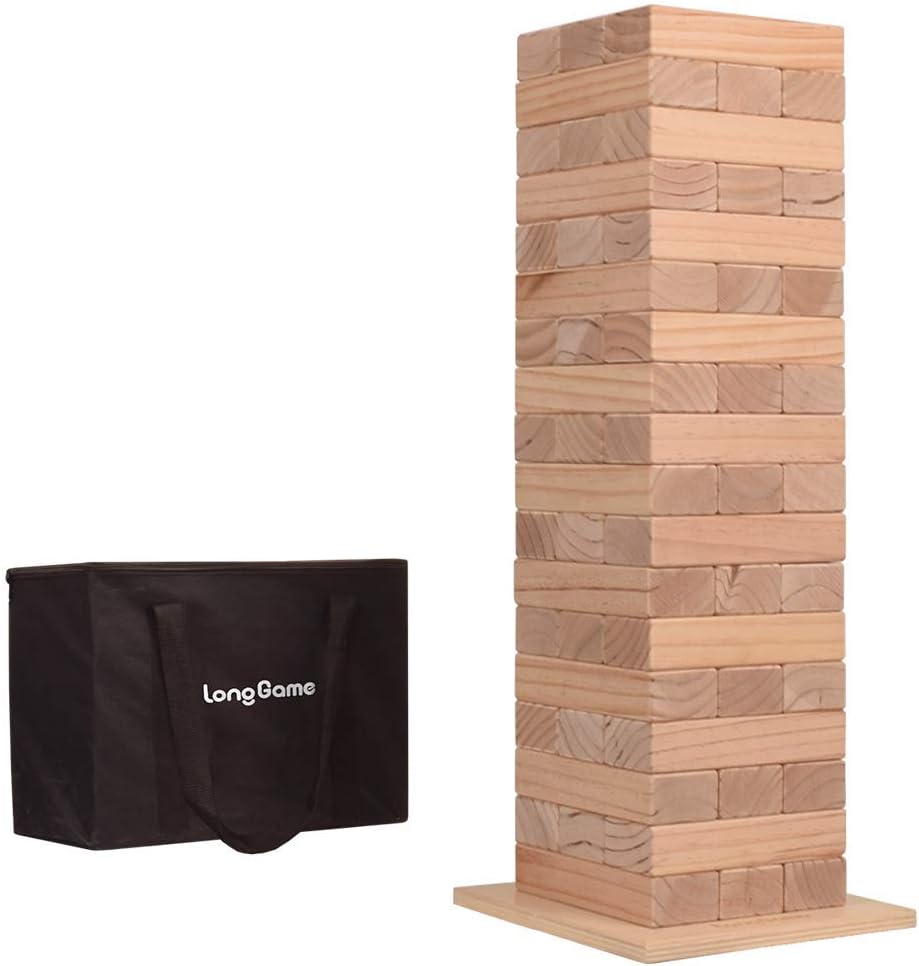 Jumbo Wood Stacking Lawn Game with Carry Bag B855