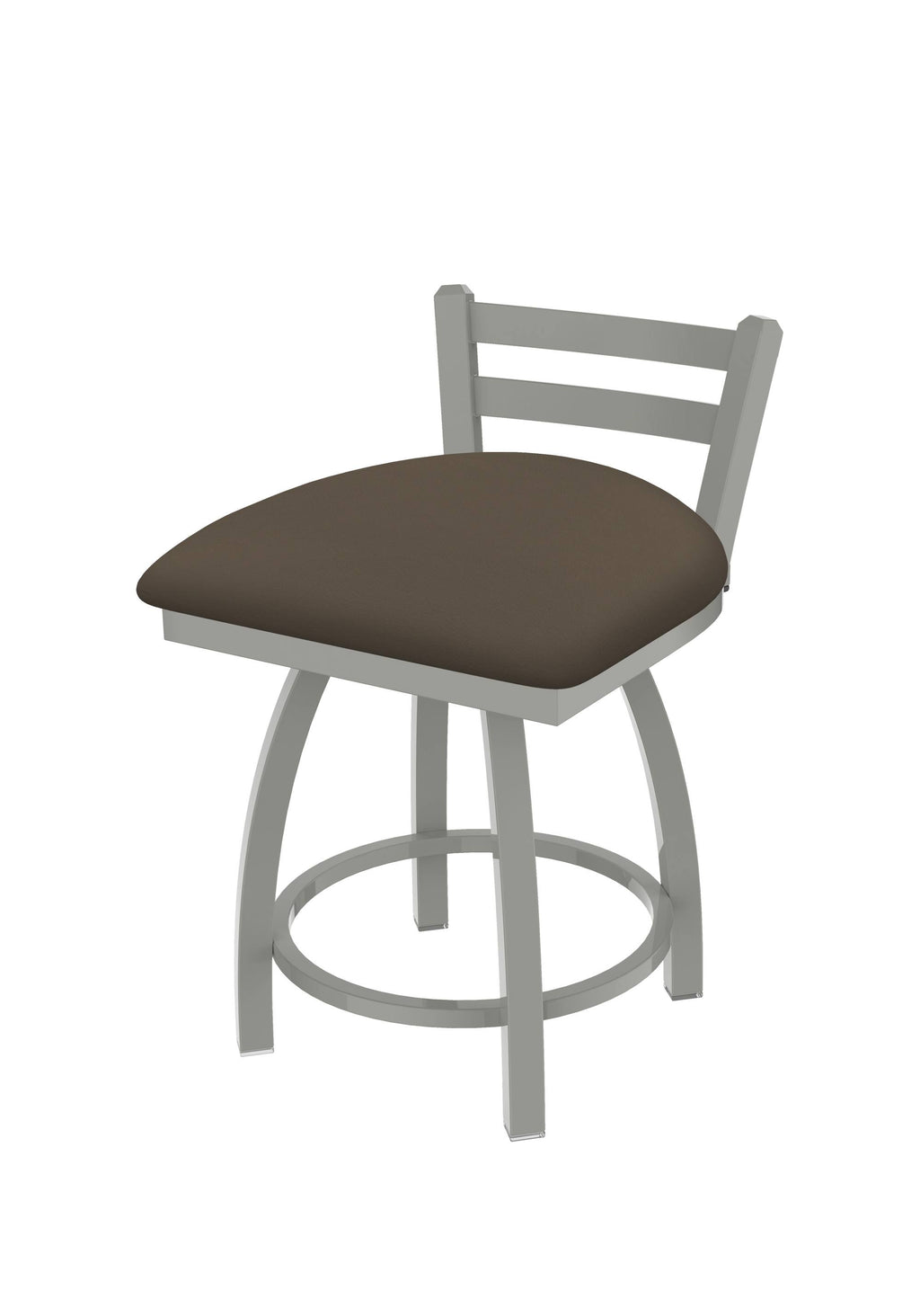 18x22 Low Back Swivel Vanity Stool with Anodized Nickel Finish C64727