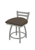 18x22 Low Back Swivel Vanity Stool with Anodized Nickel Finish C64727