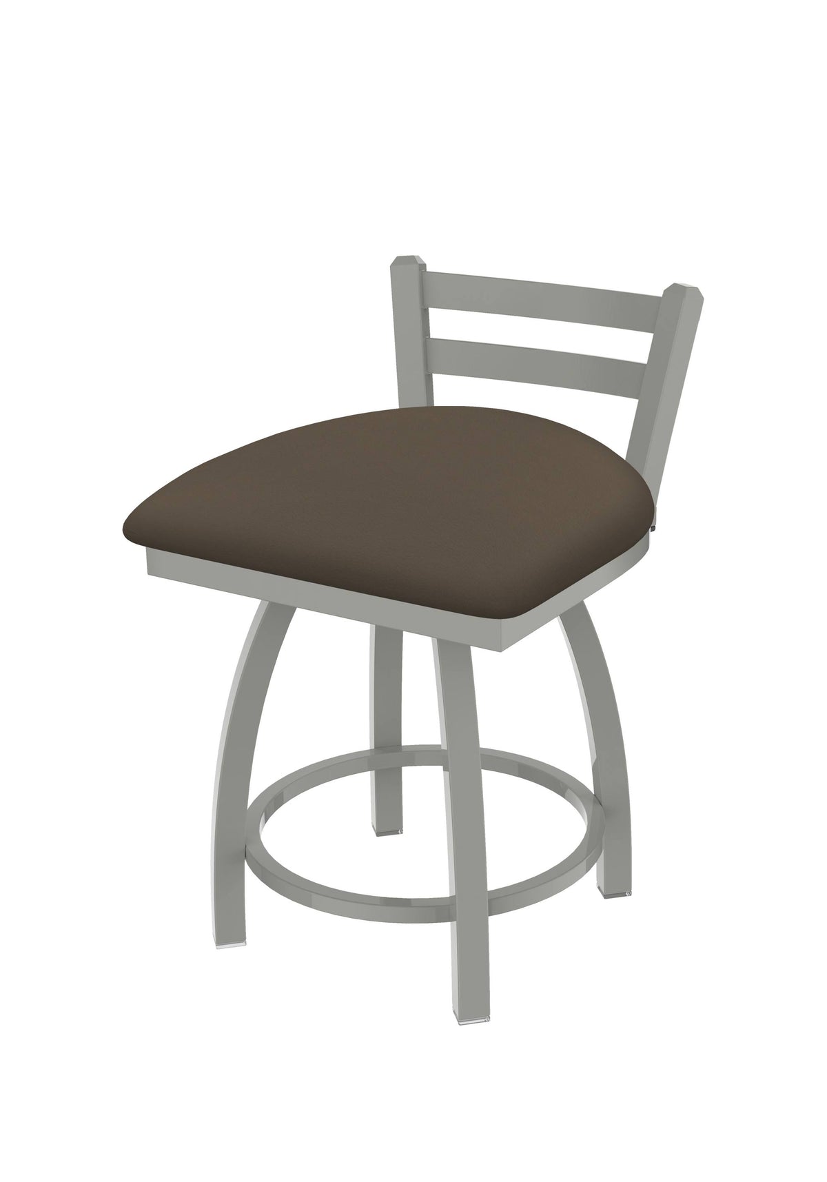 18x22 Low Back Swivel Vanity Stool with Anodized Nickel Finish C64727
