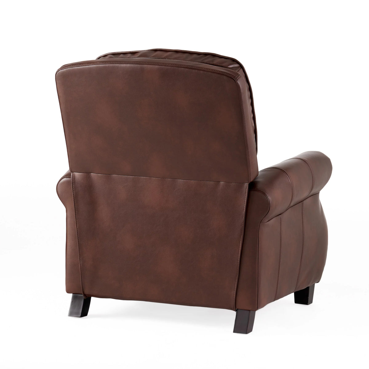 Multibrown and Dark Brown Faux Leather Recliner N841