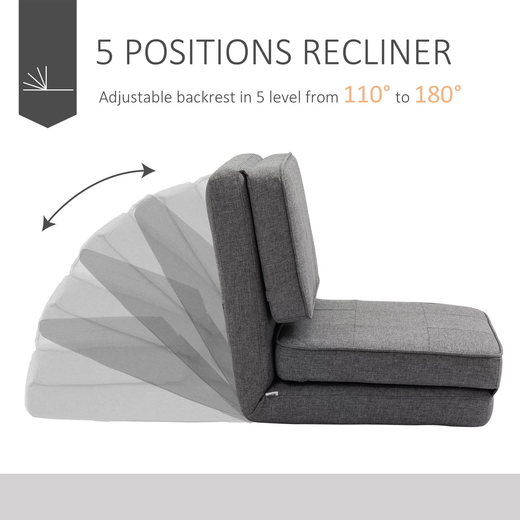 Dark Grey Convertible Flip Chair X55523