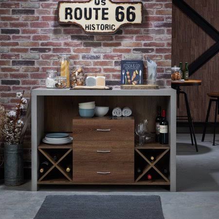 Distressed Walnut Dining Buffet W493003