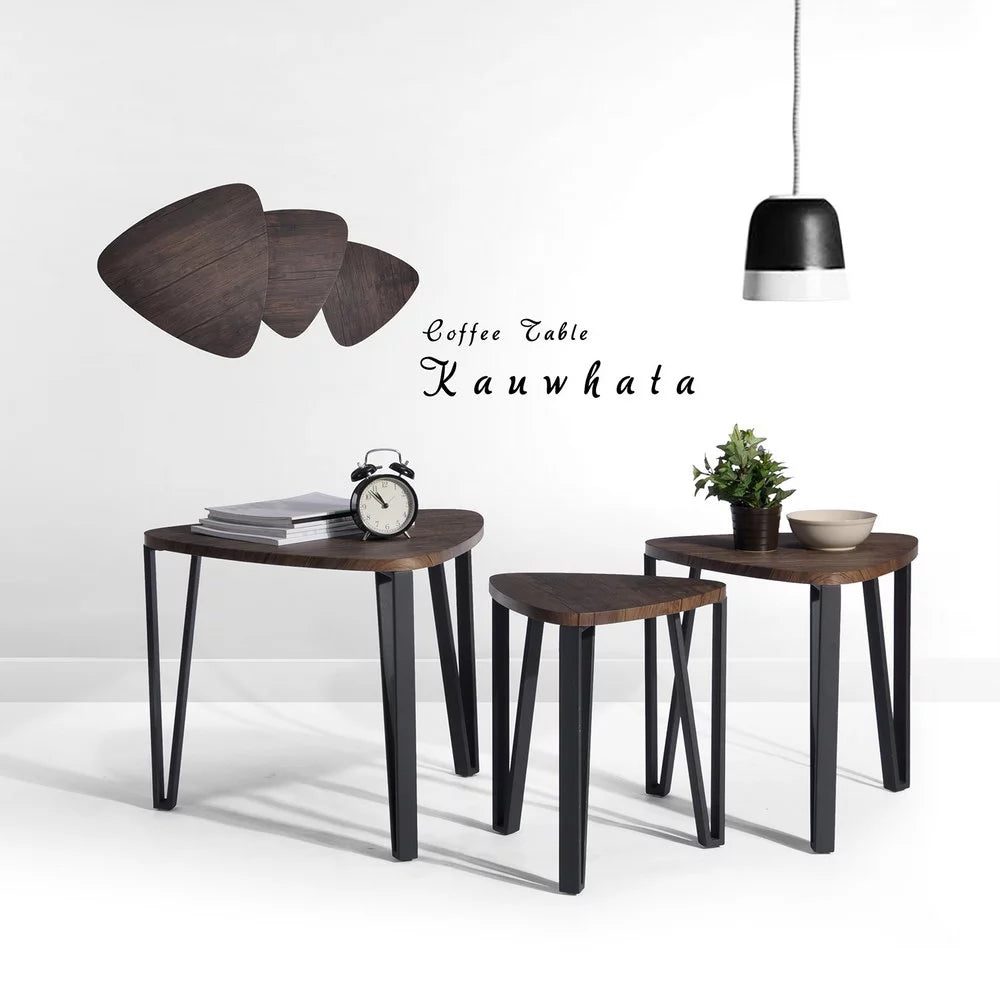 Set of 3 Wood Look Nesting Coffee Table H5145