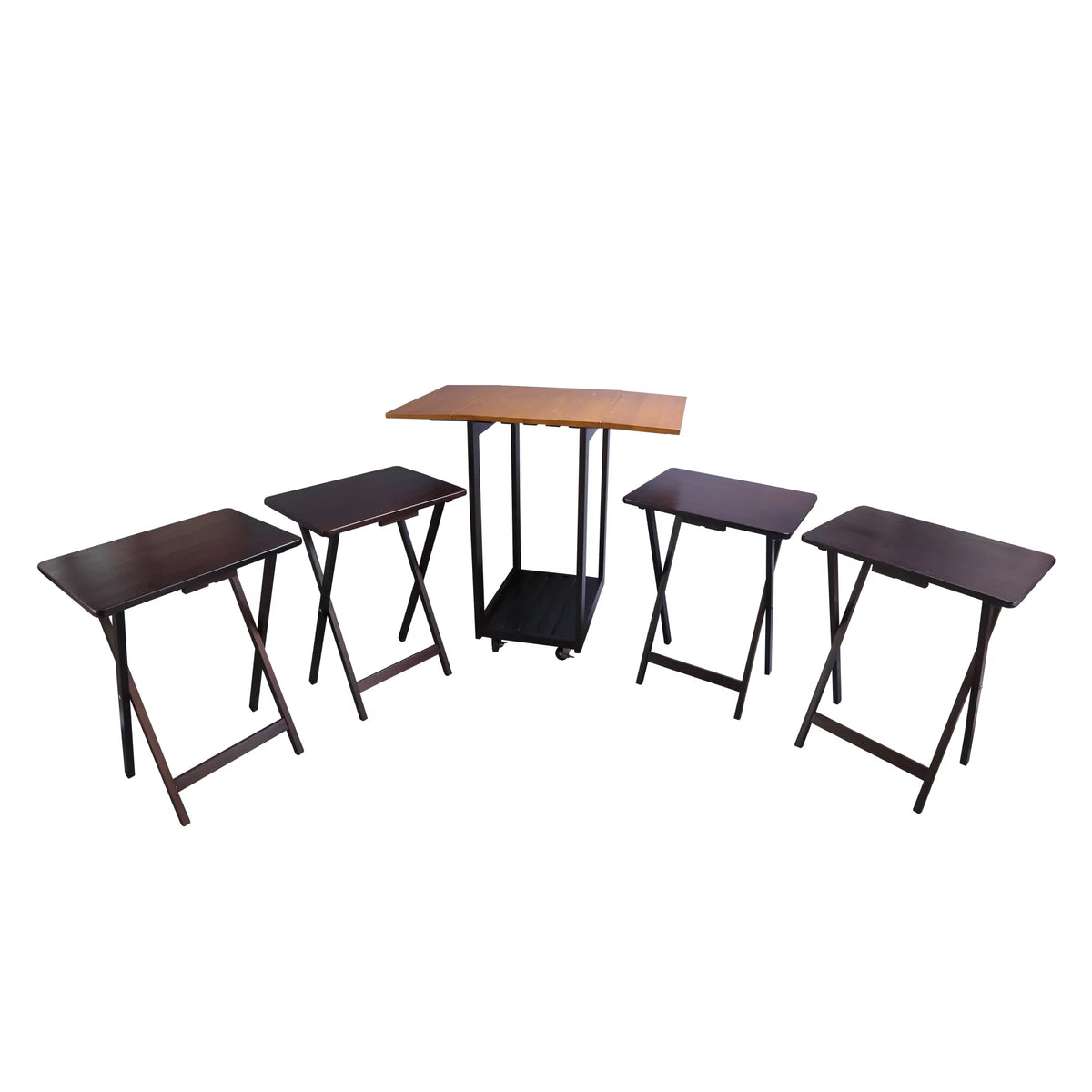 Solid Wood 5-Piece Snack Table Set Q185
