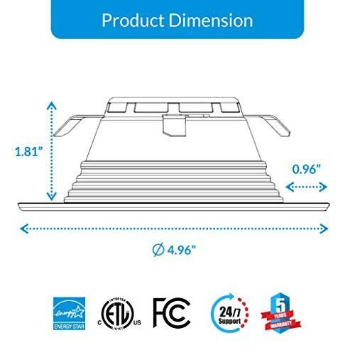 4-Inch Dimmable LED Recessed Lights 12-Pack 4000K A405315
