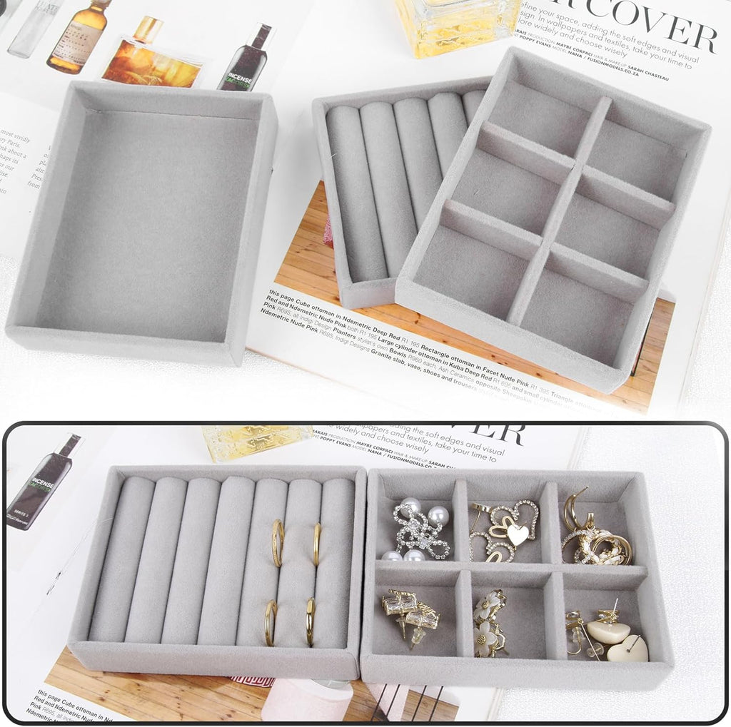 4PCS Stackable Jewelry Organizer Trays M4625