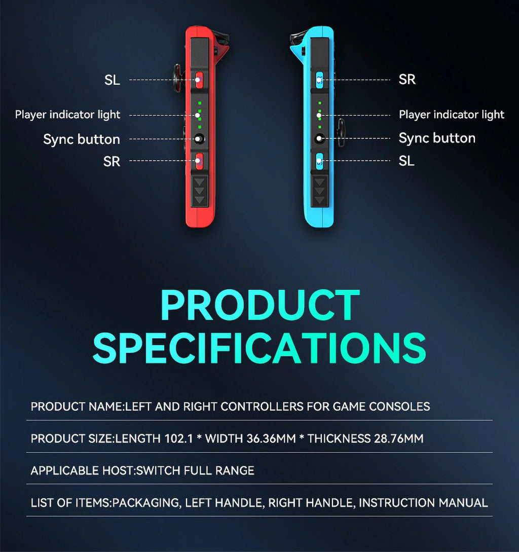 Blue-Red Wireless Bluetooth Controller for Nintendo Switch Z5121