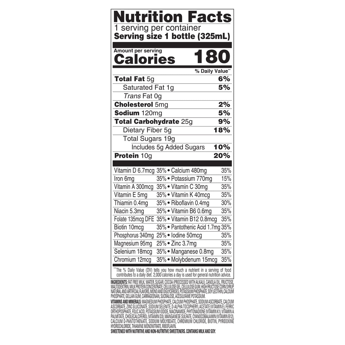 Creamy Milk Chocolate Meal Replacement Shakes, 11 fl. Oz., 15 Ct O5478