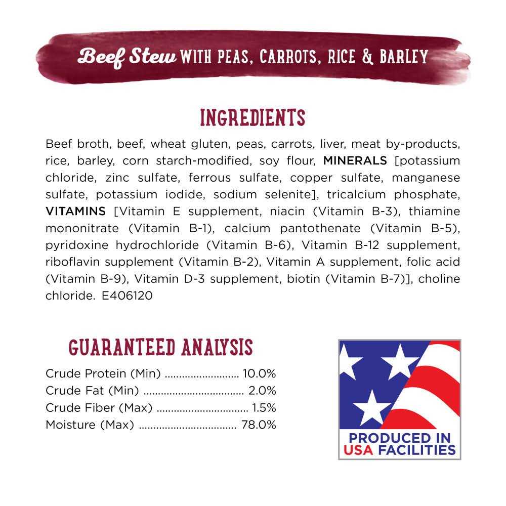 Beef Stew Prepared Meals Dog Food T6859