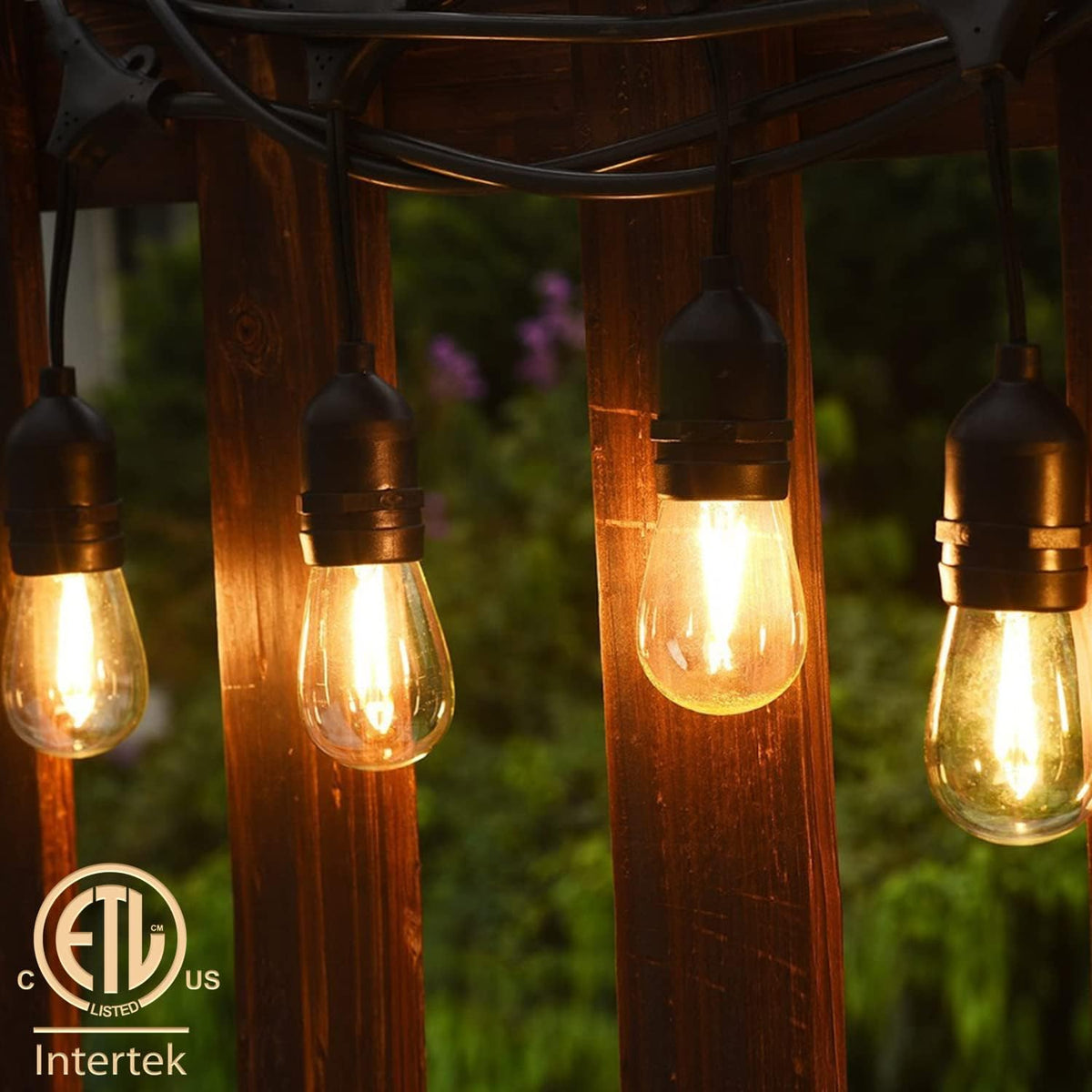 2-Pack 48FT Dimmable Shatterproof Waterproof Outdoor String Lights E312530