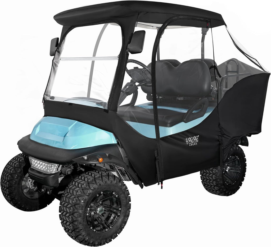 4 Passenger Golf Cart Enclosure with 4-Sided Clear Window 420D Rain Cover Z81044