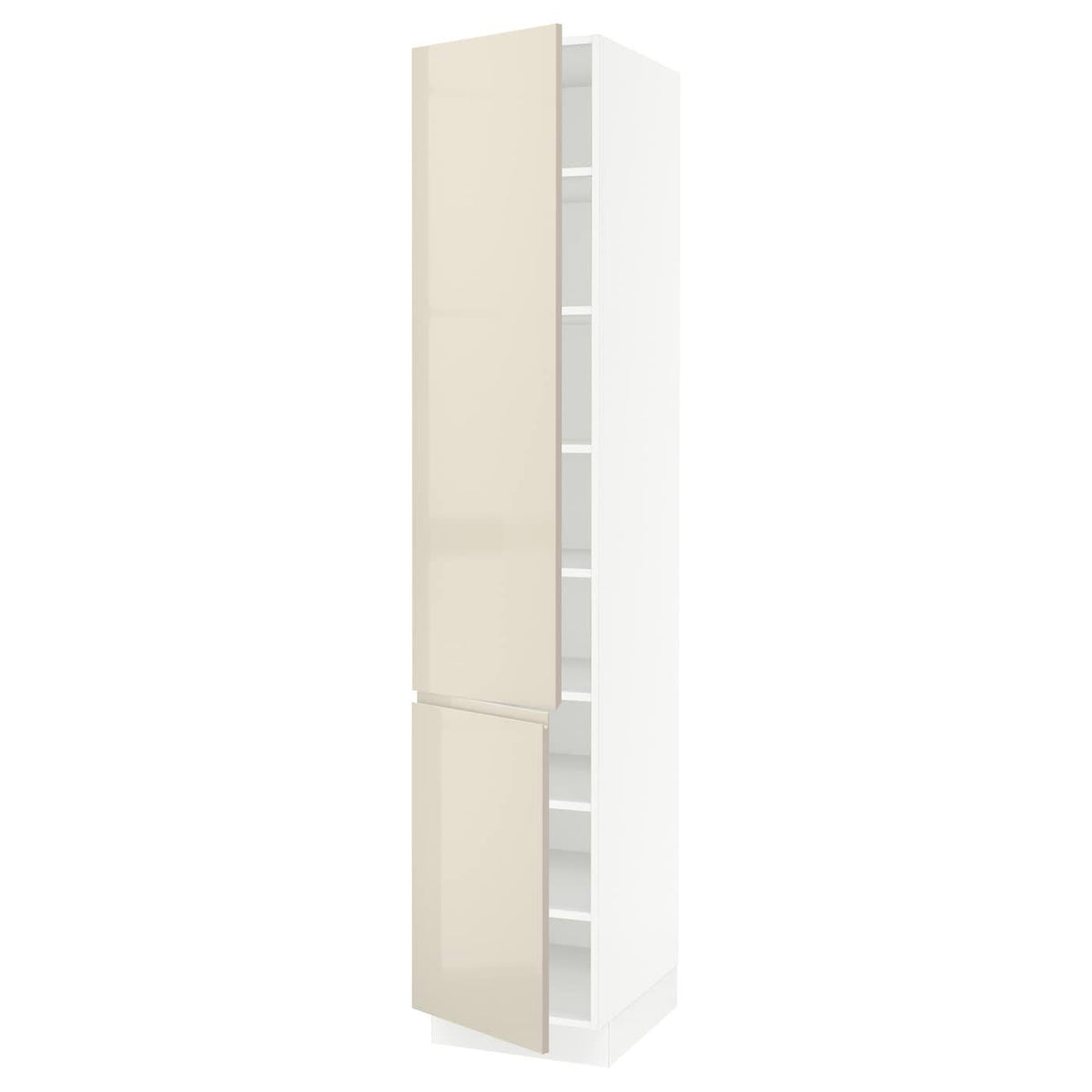 White High Cabinet with shelves and 2 Doors P69804