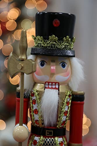 14 inches Wooden Nutcracker Christmas Decoration White W4943