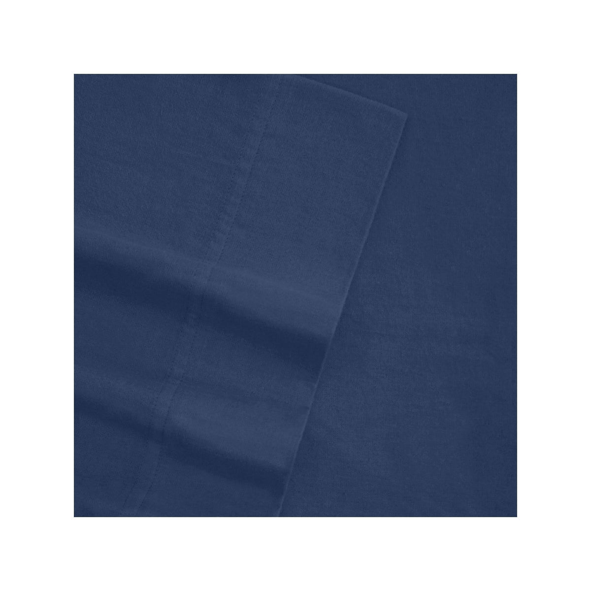 Navy California King Flannel Sheet Set Q335