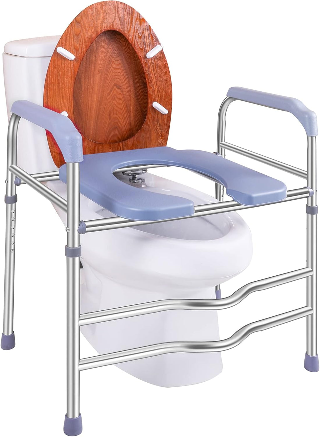 Raised Toilet Seat with Handles 400lbs, Adjustable Height D942
