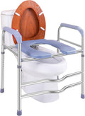 Raised Toilet Seat with Handles 400lbs, Adjustable Height D942