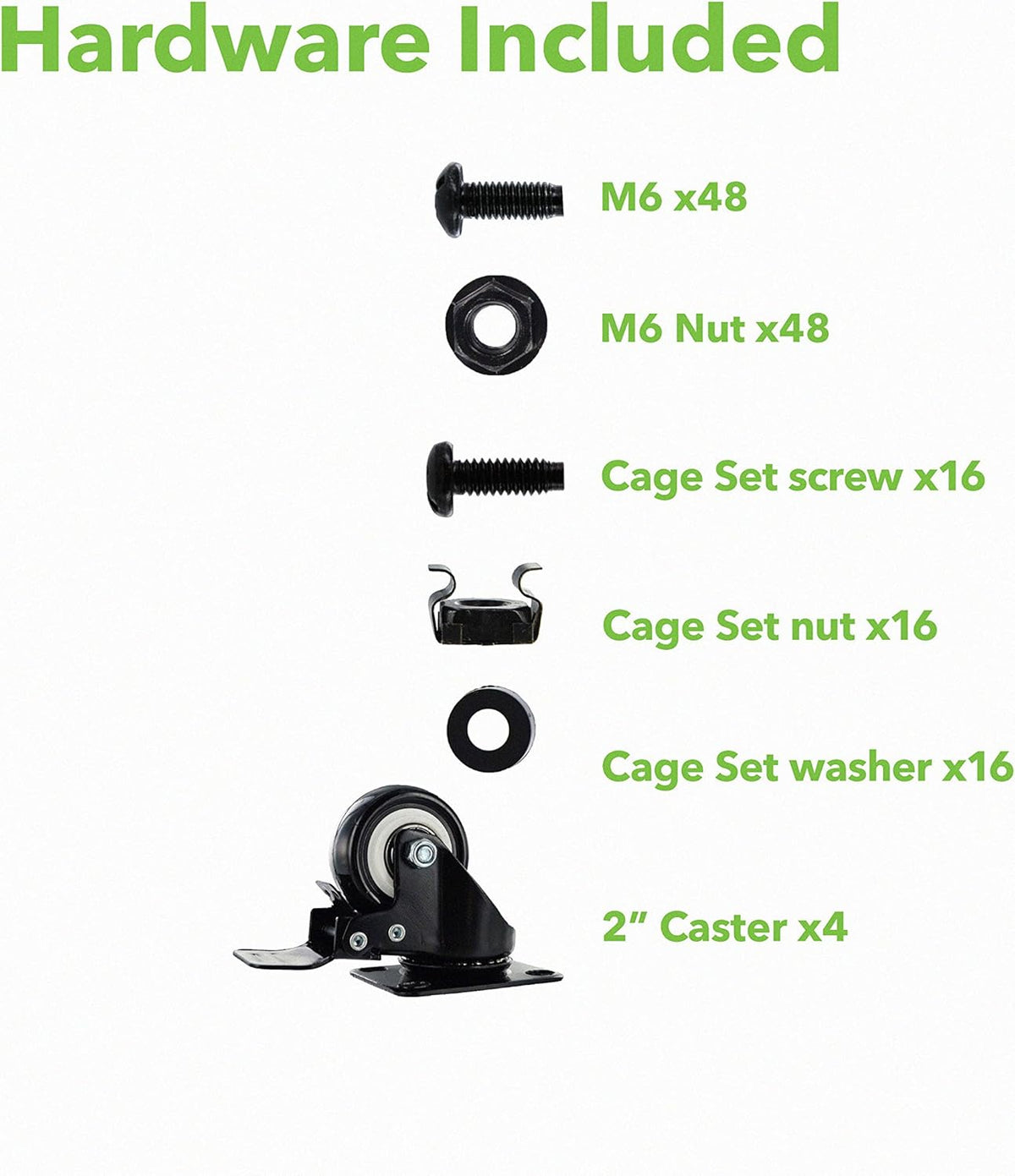 22U 4-Post Open Frame Server Network Rack with Casters Black A261474